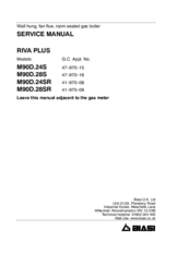 Biasi RIVA PLUS M90S.28S Service Manual