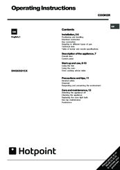 Hotpoint DHG65G1CX Operating Instructions Manual