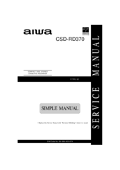 Aiwa CSD-RD370 Service Manual