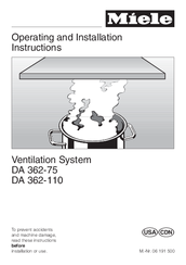 Miele DA 362-110 Operating And Installation Instructions