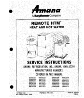 Amana Remote HTM EGWH0040LA P6864003F Service Instructions Manual