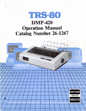 Radio Shack DMP-420 Operation Manual