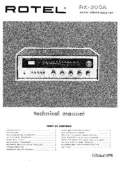 Rotel RX-200A Technical Manual