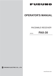 Furuno FAX-30 Operator's Manual