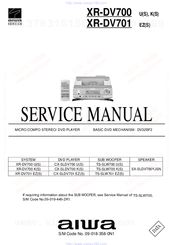 Aiwa XR-DV700 Service Manual