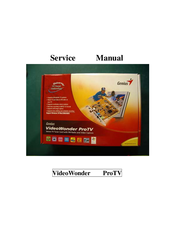 Genius VideoWonder ProTV Service Manual
