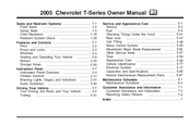 Chevrolet 2005 T-Series Owner's Manual
