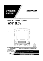 Sylvania W3913LCV Owner's Manual
