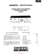 Onkyo A-8015 Service Manual