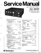 Technics SU-8600XG Service Manual