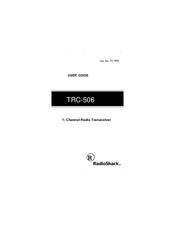 Radio Shack TRC-506 User Manual