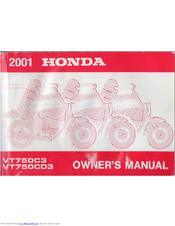 Honda 2001 VT750CD3 Owner's Manual
