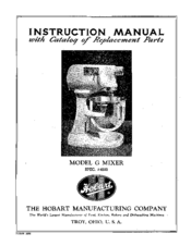 Hobart G 4503 Instruction Manual