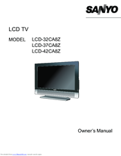 Sanyo LCD-32CA8Z Owner's Manual