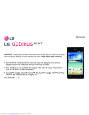 LG Optimus Select Manual