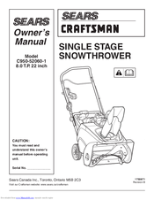 Craftsman C950-52060-1 Owner's Manual