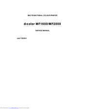 Olivetti d-Color MF1600 Service Manual