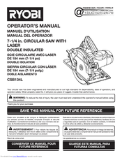 Ryobi CSB134L Operator's Manual