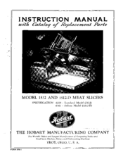 Hobart 1512 Instruction Manual
