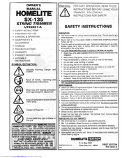 Homelite SX-125 Owner's Manual