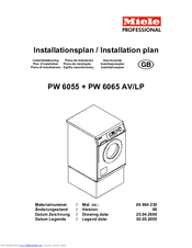 Miele PW 6055 Installations Plan