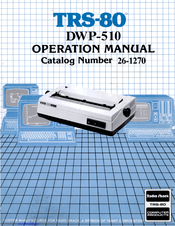 Radio Shack TRS-80 DWP-510 Operation Manual