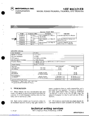 Motorola TRD6182A Technical Service Information