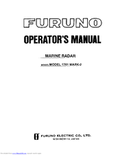 Furuno 1761 Mark-2 Operator's Manual