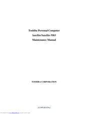 Toshiba Satellite PRO T230 Maintenance Manual