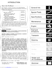 Honda 1990 Prelude Owner's Manual