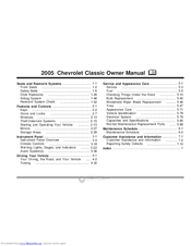 Chevrolet 2005 Classic Owner's Manual