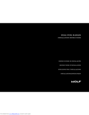 Wolf ICBDF486G-LP Installation Instructions Manual