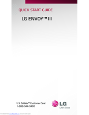 LG Envoy III Quick Start Manual