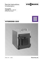 Viessmann Vitorond 200 VD2 630 Service Instructions Manual