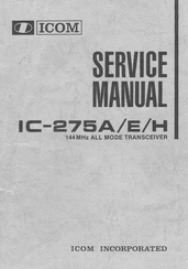 Icom IC-275A Service Manual