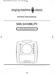 The Singing Machine SML343 BK/P Instruction Manual