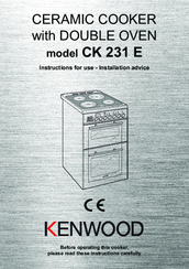 Kenwood CK 231 E Instructions For Installation And Use Manual