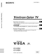 Sony KV-HR34 Operating Instructions Manual