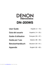 Denon DN-200WS User Manual