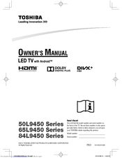 Toshiba 50L9450 Series Owner's Manual