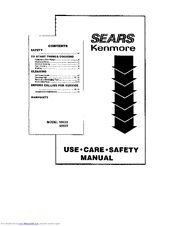 Kenmore 9563991 Use, Care, Safety Manual