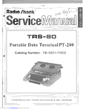 Radio Shack TRS-80 PT-210 Service Manual