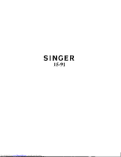 Singer 15-91 Adjusters Manual