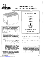 Empire Heating Systems 7088-3 Installer And Serviceman's Manual