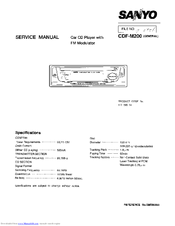 Sanyo CDF-M200 Service Manual