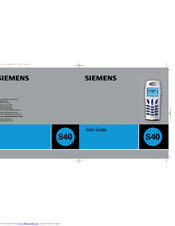 Siemens S40 User Manual