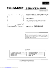 Sharp 54CS-03S Service Manual