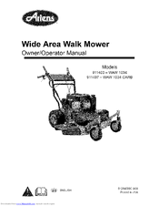 Ariens 911403 - WAW 1034911407 - WAW 1034 CARB Owner's/Operator's Manual