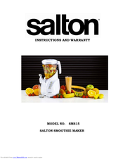Salton SMS15 Instructions And Warranty