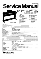 Technics SX-PX103 Service Manual